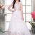 Offwhite shimmer geogette embriodered blouse and flared lehenga with dupatta