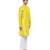 Yellow plain silk kurta set
