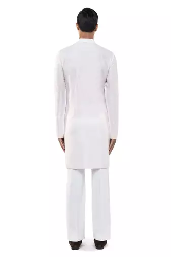 Pink plain silk kurta set