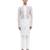 White embroidered organza kurta set