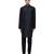 Black plain silk kurta set