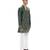 Green embroidered silk kurta set
