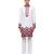 White embroidered silk kurta set