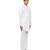 White embroidered silk kurta set