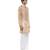 Beige embroidered organza kurta set