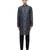 Grey embroidered silk kurta set