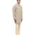 Beige embroidered silk kurta set