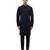 Black embroidered silk kurta set