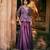 Purple embroidered silk kurta set