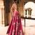 pink Floral printed silk Lehenga