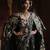 Navy blue floral printed georgette saree with jacket