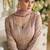Mauve georgette anarkali gown palazzo suit with seroski zarkan, thread embroidery, beads & sequins, free size up to 42"