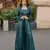 Bottle green chinnon kaftan gharara suit with embroidery sequins mirror gota & tassel work -Full Stitched Free size