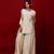 Ivory embroidered tissue sharara