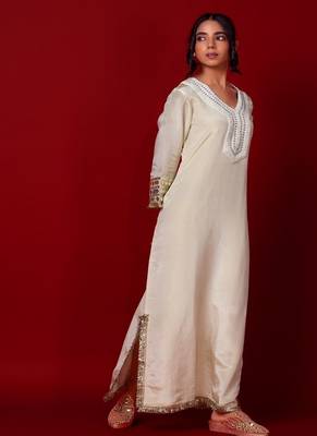 Ivory embroidered tissue dress 2