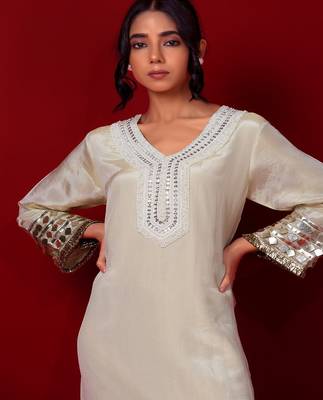 Ivory embroidered tissue dress 3