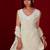 Ivory embroidered tissue kurta set