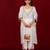 Ivory embroidered tissue kurta set