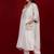 Ivory embroidered tissue kurta set