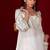 Ivory embroidered tissue kurta set