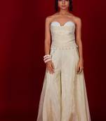 Ivory embroidered tissue co ord set