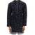 Black embroidered organza kurta set