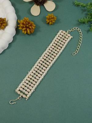18k gold plated traditional ethnic adjustable bracelet for women & girls  1