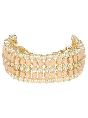 18k gold plated traditional ethnic adjustable bracelet for women & girls  2