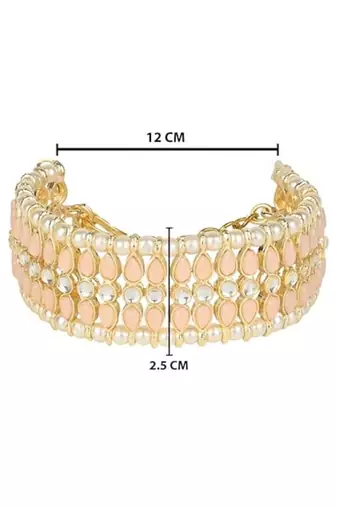 18k gold plated traditional ethnic adjustable bracelet for women & girls 