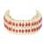 18k gold plated traditional ethnic adjustable bracelet for women & girls (adb230) (dark pink)
