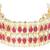 18k gold plated traditional ethnic adjustable bracelet for women & girls (adb230) (dark pink)
