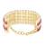18k gold plated traditional ethnic adjustable bracelet for women & girls (adb230) (dark pink)