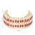 18k gold plated traditional ethnic adjustable bracelet for women & girls (adb230) (dark pink)
