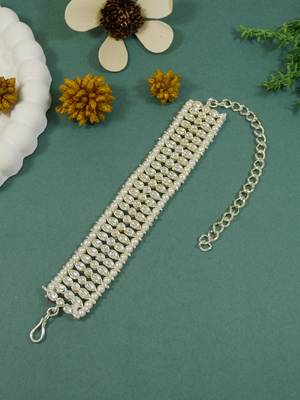 Gold plated traditional ethnic adjustable bracelet for women  1