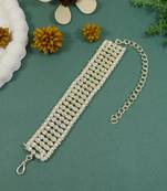 Gold plated traditional ethnic adjustable bracelet for women 