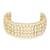 Gold plated traditional ethnic adjustable bracelet for women (adb230) (white)