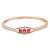 Stylish rose gold plated cubic zirconia american diamond adjustable bracelet for women