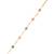 Gold plated floral design snake bracelet with pearls for women (adb560)