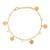 Gold plated heart charm design snake bracelet for women (adb561)