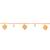 Gold plated heart charm design snake bracelet for women (adb561)