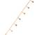 Gold plated crystal & floral charm design snake bracelet for women (adb562)