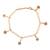 Gold plated crystal & floral charm design snake bracelet for women (adb562)