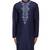 Black embroidered silk kurta set