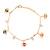 Gold plated evil eye charm design snake bracelet for women (adb563)
