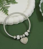 Silver plated charm design snake bracelet with crystals for women 