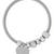 Silver plated charm design snake bracelet with crystals for women (adb564)