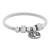 Adjustable tree of life charm design snake bracelet in silver tone for women (adb565)