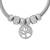 Adjustable tree of life charm design snake bracelet in silver tone for women (adb565)