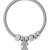 Adjustable dog charm design snake bracelet in silver tone for women (adb566)