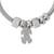 Adjustable dog charm design snake bracelet in silver tone for women (adb566)